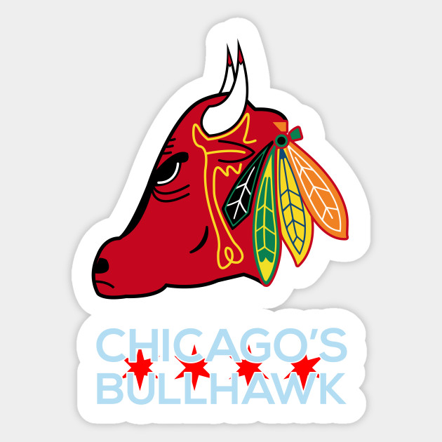 Chi Bullhawk Chicago Blackhawks Sticker Teepublic