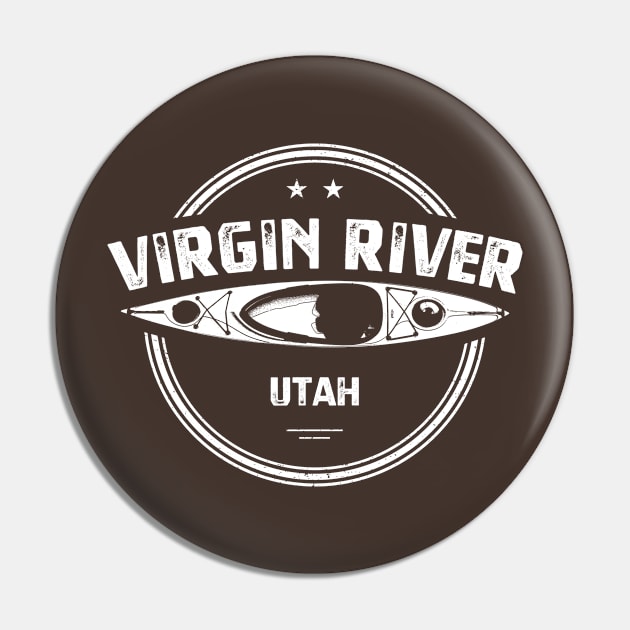 Virgin River Utah Kayaking Pin by esskay1000