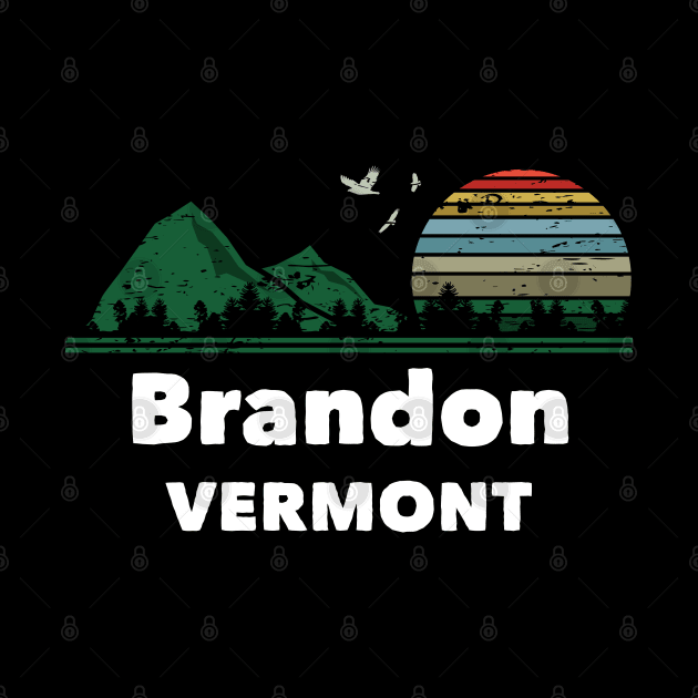 Mountain Sunset Flying Birds Outdoor Brandon Vermont by greenrepublicmerch