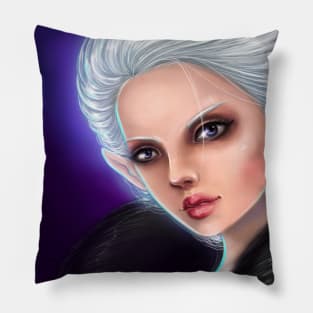 White Hair Elf Pillow