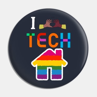 I love Tech House Pin