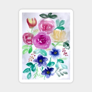 Watercolor large Floral Bouquet Magnet