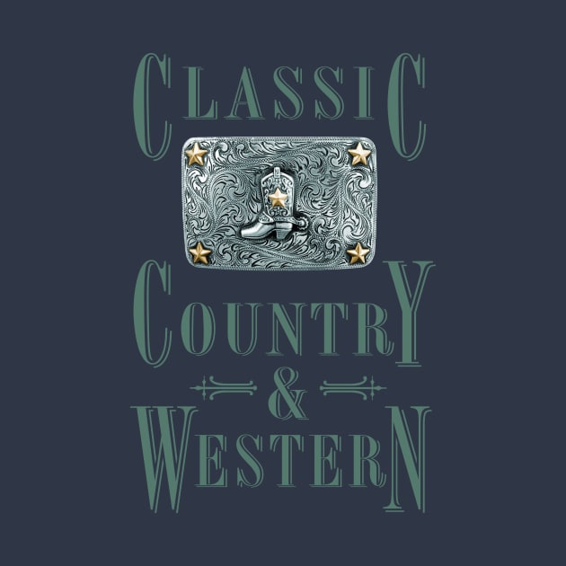 Cowboy Boot - Classic Country and Western Belt Buckles by PLAYDIGITAL2020