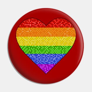 Pride Pixel Heart Pin