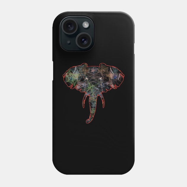 Web Head Elephant V3.2 Phone Case by AJ Leibengeist