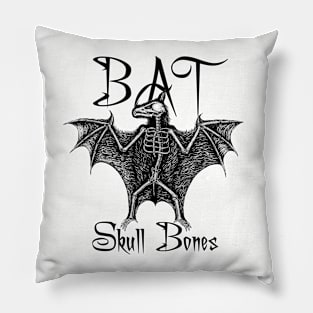 Bat Skull Bones Pillow