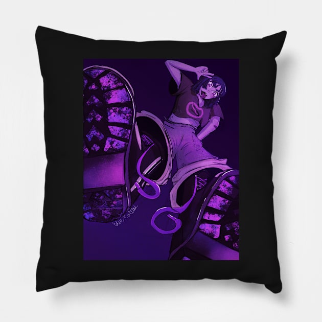 Purple Shoes Pillow by artsy-Eden