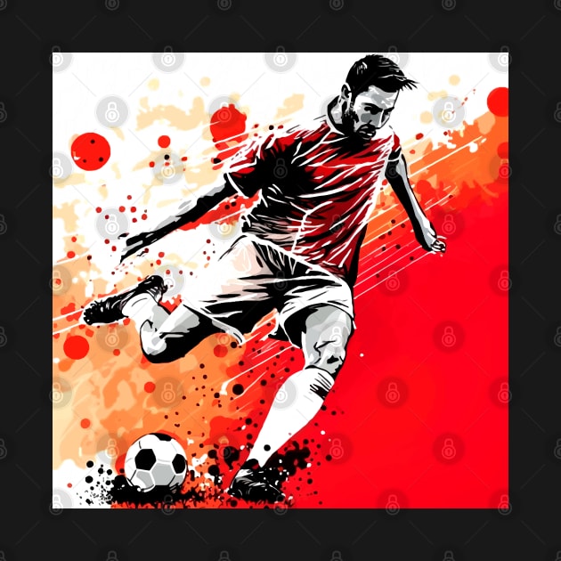 Soccer Player Graffiti Art Splash Paint by MaystarUniverse