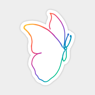 One line butterfly Magnet