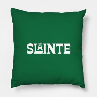 Slainte St Patricks Day Typography Pillow
