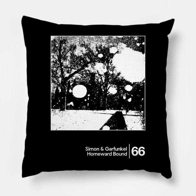 Simon & Garfunkel - Homeward Bound / Minimalist Artwork Design Pillow by saudade