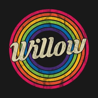 Willow - Retro Rainbow Faded-Style T-Shirt