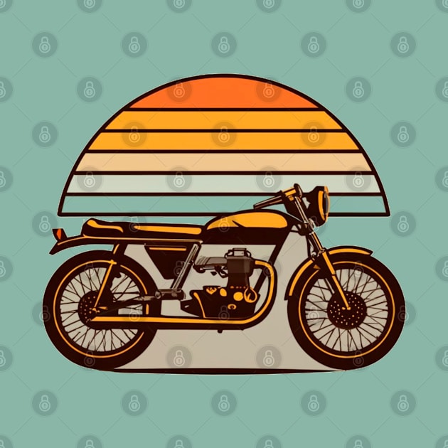 Motorcycle 1970’s Graphic Design by BlueLine Design