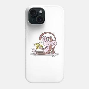 Monkey with a banana Phone Case