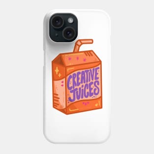 "Creative Juices" - Cute Orange Juice Box of Creativity Phone Case