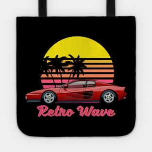 Retro wave Testa rossa Tote