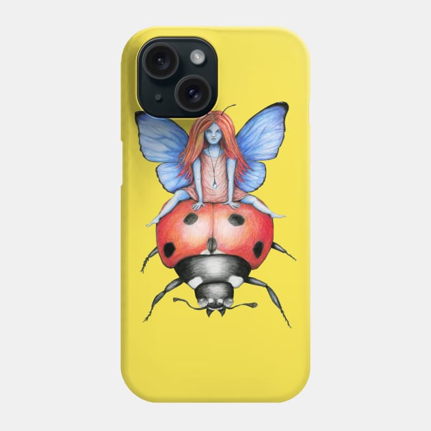 A ride on a ladybug Phone Case by Bwiselizzy