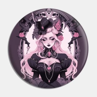 Pink Ghotic Lady Pin