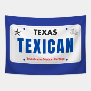 Texican License Plate Tapestry