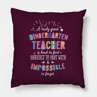 A truly Great Kindergarten Teacher Gift - Impossible to forget Pillow