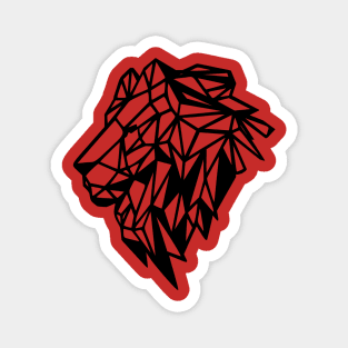 Geometric Lion Head Magnet