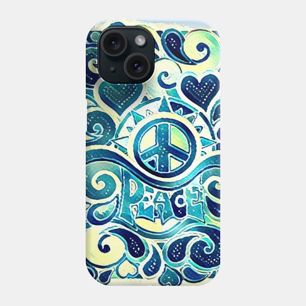 Peace and Love #4 Phone Case by AlondraHanley