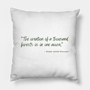 A Quote about Nature by Ralph Waldo Emerson Pillow