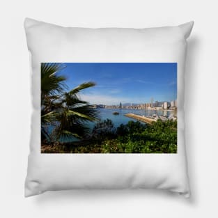 Benidorm Poniente Beach Costa Blanca Spain Pillow