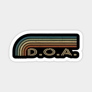 D.O.A. Retro Stripes Magnet