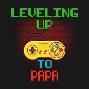 Promoted To Papa T-Shirt Unlocked Gamer Leveling Up T-Shirt