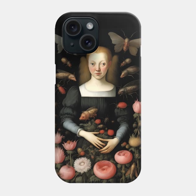 Woman in the garden of earthy delights Phone Case by Ravenglow