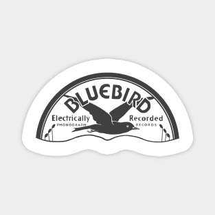 Bluebird Record logo Grayscale Magnet