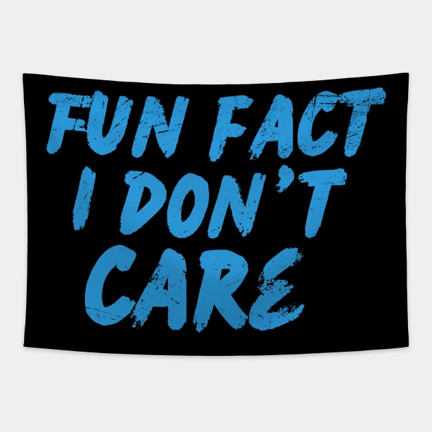 fun fact i dont care blue grunge Tapestry by Space Monkeys NFT