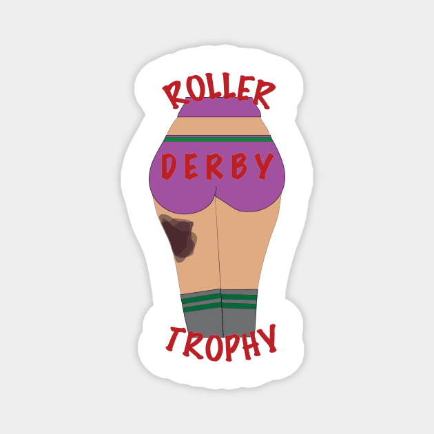 Roller Derby Trophy Magnet by DesignJennifer