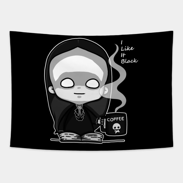 I Like It Black - Spooky Gothic Tapestry by ChummyChubby