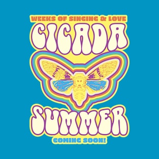 Cicada Summer Retro Vintage Art Meme T-Shirt