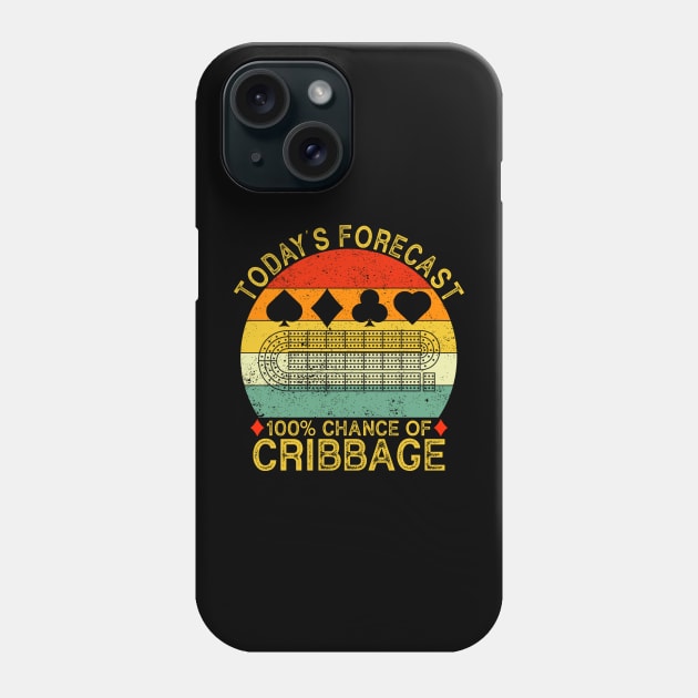 Today's Forecast Funny Vintage Cribbage Board Game Phone Case by Wakzs33