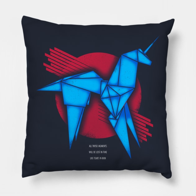 Tears in the rain Pillow by TeeKetch