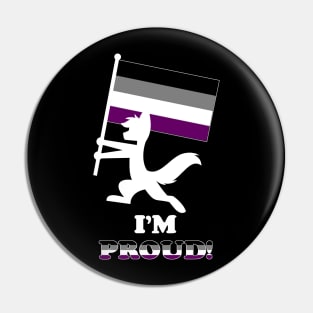 "I'M PROUD" Furry Asexual Flag Pin