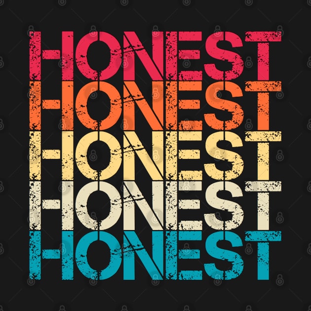 Honest Retro Vintage Sunset Distressed Repeated Typography by Inspire Enclave