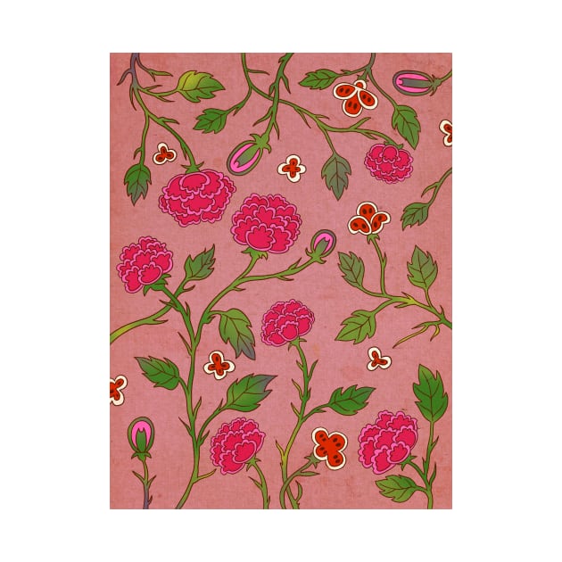 Minhwa: Peony Pattern A Type by koreanfolkpaint