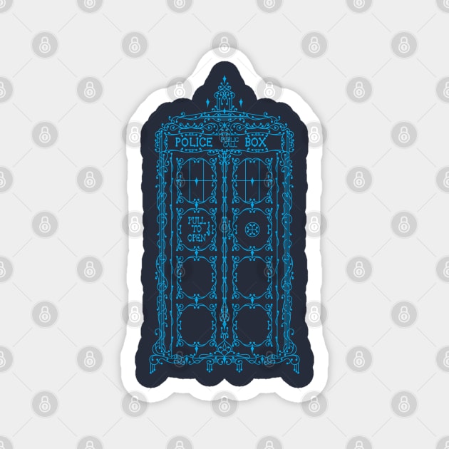 Fancy Blue Box Magnet by SwanStarDesigns