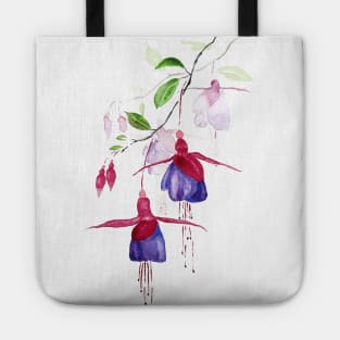 purple red fuchsia flower Tote