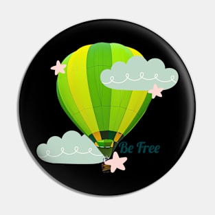 Be Free Hot Air Balloon Sky Pin