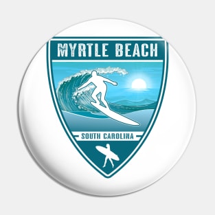 Surf Myrtle Beach South Carolina Pin