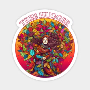 Tree Hugger Mother Nature Fall Colors Magnet