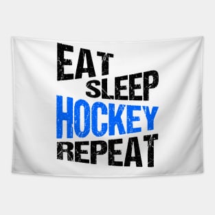 Eat Sleep Hockey Repeat Tapestry