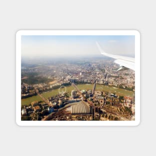 Aerial View of London and the River Thames Magnet