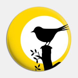 Yellow Sun Bird Pin