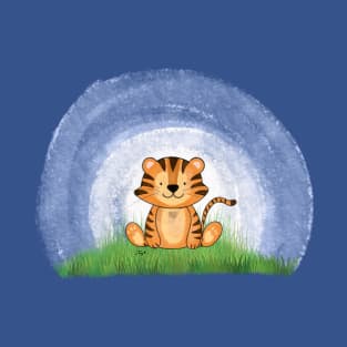 Cute Tiger Cub on Grass T-Shirt